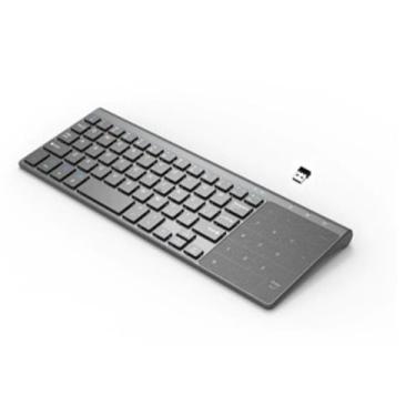 Imagem de Teclado sem fio com número touchpad mouse teclado numérico fino para a
