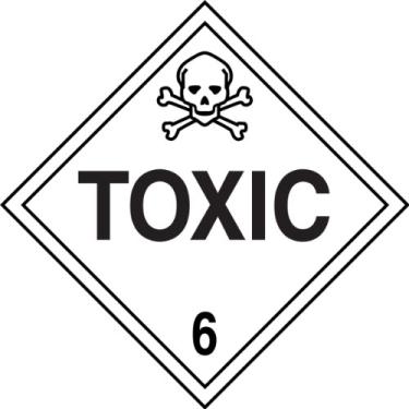 Imagem de Accuform Placa Signs MPL606CT10 PF-Cardstock Hazard Class 6 DOT Placard, Legend "Toxic 15.2 cm com gráfico, 26 cm de largura x 26 cm de comprimento, preto sobre branco (pacote com 10)