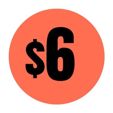 Imagem de Mobiusea Creation 480 adesivos de preço | Etiquetas de preço em dólar | 1,9 cm de diâmetro | Etiquetas de preço pré-impressas | Adesivos de venda de garagem (6 dólares | 480 peças)