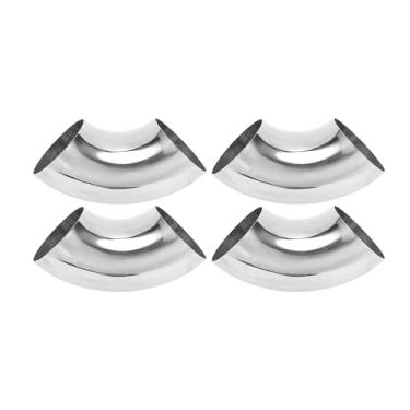 Imagem de Motoforti 4 peças 90 graus curva mandril cotovelo tubo de escape modificado carro tubulação tubulação 7.6 cm espessura OD 2mm/14GA 76x185x2mm 201 aço inoxidável 2 peças
