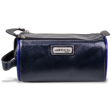 Imagem de Necessaire Artlux com Zíper Duplo em Couro NC008, Azul