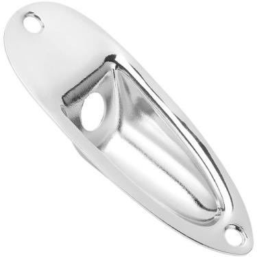Imagem de Jack Plate Estilo Canoa Cromado Para Guitarra Stratocaster - Thida