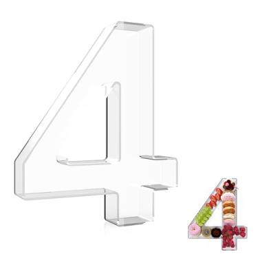 Imagem de RUFHVTY Caixa de tabuleiro de charcutaria de acrílico extra grande de 35 cm, bandeja de servir reutilizável para bolo e doces, para decoração de festa de aniversário de aniversário (4)