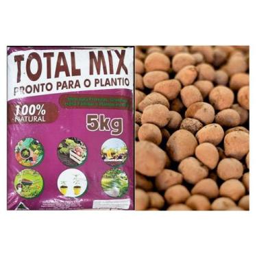 Imagem de Kit com Terra Vegetal Adubada 5kg e  Argila expandida 3L  Cultive Plan