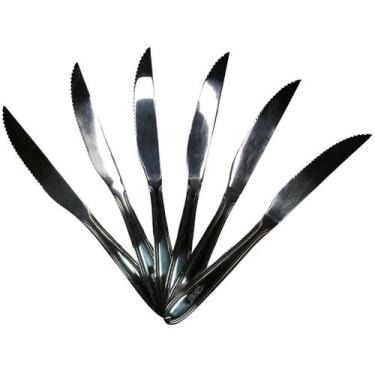 Imagem de Conjunto de 6 Peças de Talheres de Mesa de Inox Ideal pra Restaurantes