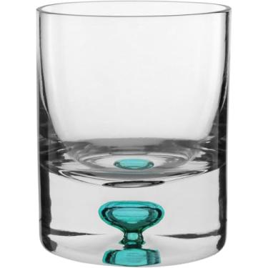 Imagem de JOGO 6 COPOS ÁGUA SUCO DRINK BAIXO HOME&CO ESFERA VERDE ECO CRYSTAL 300ml 10x8x8cm TRANSPARENTE