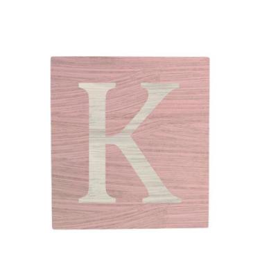 Imagem de Cubo Rosa Bebê Letra Branca Festa Chá de Bebê Decoração 8x8x8 Cm Mdf M