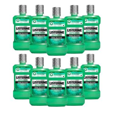 Imagem de Kit 10 Antisséptico Bucal Listerine Anticáries Zero 500ml