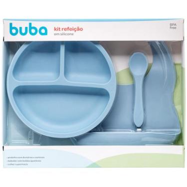 Imagem de Kit Refeição Alimentação em Silicone Macio Bebe Infantil Introdução Al