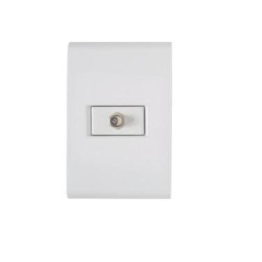 Imagem de Conjunto 1 Tomada TV/SAT Coaxial 10A 4x2 Tramontina Liz