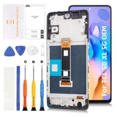 Imagem de Olivechard Original para TCL 50 XL 17.2 cm + moldura de substituição de tela LCD 50XL 5G T702W Display LCD Touch Digitalizador com ferramentas de reparo