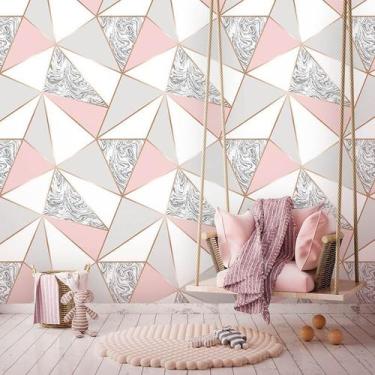 Imagem de Papel De Parede Autocolante Zara Rose Mármore - Inove Papéis de Parede