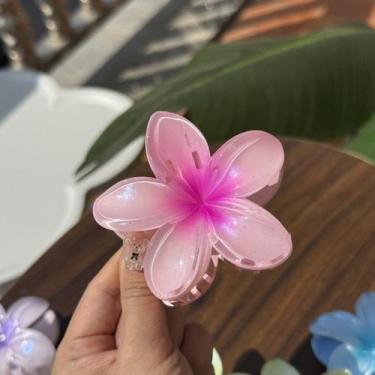 Imagem de Grampo De Cabelo De Flor Transparente Coreano , Clipe De Garra Frangip