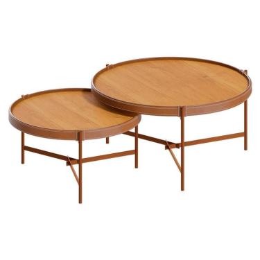 Imagem de Kit Mesa De Centro Aqua Nature Cobre - Imcal