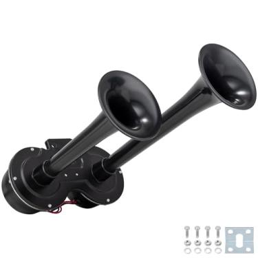 Imagem de AOLIHAN Kit de buzina elétrica preta para motocicleta, buzina de trem impermeável de 150 dB para caminhão, kit de buzinas automotivas universal para qualquer veículo de 12 V, substituição para