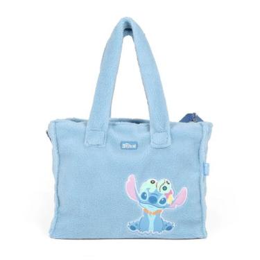 Imagem de Bolsa De Ombro Transversal Feminina Pelucia Lilo Stitch - Luxcel, Azul