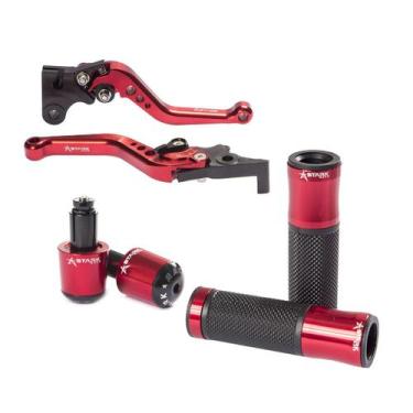 Imagem de Manete Embreagem Freio Manopla Punho Com Peso Pop 100 110 - Stark Race