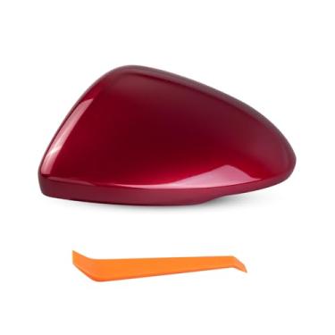 Imagem de Tampa do espelho do lado esquerdo do motorista adequada para Chevrolet Cruze 2017 2018 2019, capa de espelho retrovisor de carro guarnição vermelha