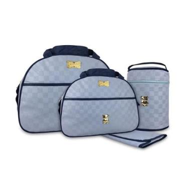 Imagem de Kit Luxo Mave Baby 4 Pçs Saída Maternidade, Azul