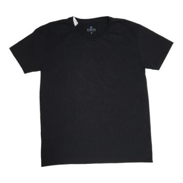 Imagem de Camiseta Gola Redonda Plus Size Rei Malhas Lisa, Preto, G2