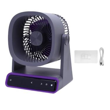 Imagem de Haofy Fã do Ventilador da Mesa USB Fã do Ventilador Portátil de Resfriamento Portátil 4000mAh Bateria Recarregável 3 Configurações de Velocidade Touch Control 90 ° Cabeça de Inclinação (Tipo 1)