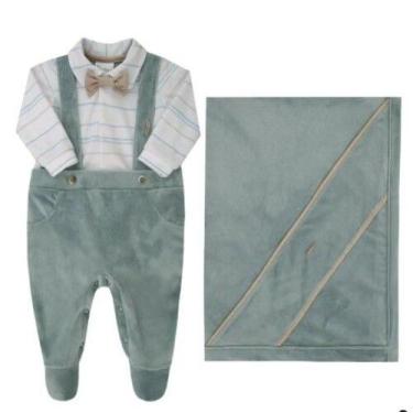 Imagem de Kit Saída Maternidade Luxo Bebê Menino Plush Paraiso 17735 - Paraíso, 