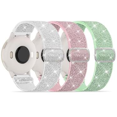 Imagem de Sunnyson Pulseiras elásticas para Garmin Forerunner 165/55/Vivoactive 5/Venu Sq/Sq 2, pulseira esportiva de nylon de 20 mm para Garmin Vivomove HR/Sport masculino e feminino