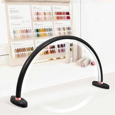 Imagem de BZJ Luz de meia lua para mesa de unhas de 40,6 cm, luminária de mesa de LED, vários modos de cores e brilho para beleza, maquiagem de cílios, tatuagem, artesanato, leitura, spa, salão de beleza