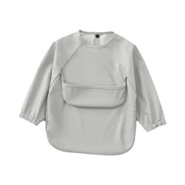 Imagem de Babador Impermeável E De Fácil Limpeza Para Crianças Com Mangas Longas