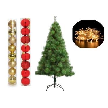 Imagem de Arvore De Natal Pinheiro 1,2 Metros 90 Galhos Com Enfeites - lojas vm