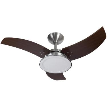 Imagem de Ventilador De Teto Venom Led Alumínio Escovado Tron