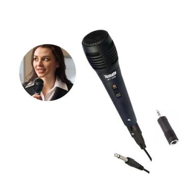 Imagem de Microfone Profissional Dinâmico e redução de Ruído Com Fio e Adaptador