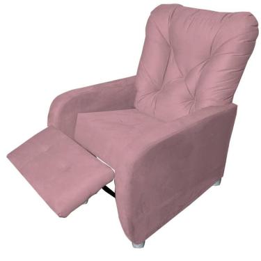 Imagem de Poltrona De Amamentação Reclinavel Quarto Sala Paris Rosa