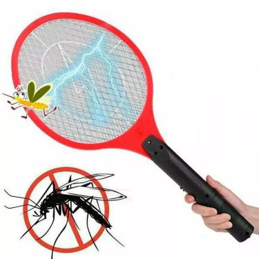 Imagem de Raquete Mata Pernilongos Mosquitos Com Proteção Infantil