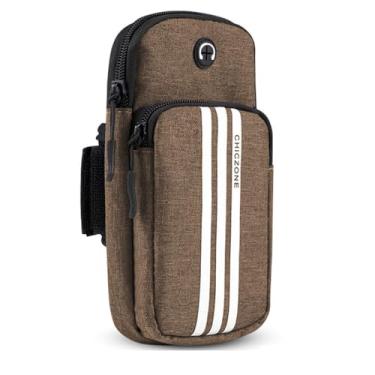 Imagem de Suporte de telefone para corrida bolsa de celular braçadeira esportes ao ar livre braço bolsa de pulso portátil fitness braço bolsas com fone de ouvido