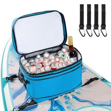 Imagem de UPWELL Bolsa térmica SUP para prancha de paddleboard, bolsa seca para prancha de remo de PVC, bolsa térmica com 30 latas de surfe, caiaque, para prancha de remo, caiaque, refrigerador de acampamento