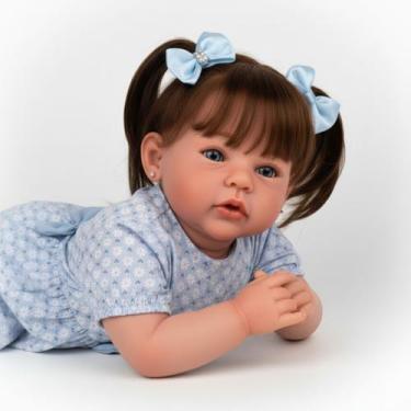 Imagem de Linda boneca bebe reborn menina realista pode tomar banho - Mundo Azul