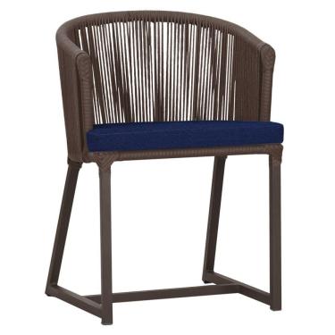 Imagem de Cadeira De Jantar Noronha Alumínio Marrom E10 Trama Original Marrom