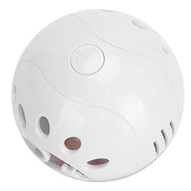 Imagem de Yctze Bola de Brinquedo Interativo Piscante de LED para Animais de Estimação para Gatos - Bola Rolante Com Som de Sino e Luzes para Estimular a Diversão na Hora de Brincar (Branco)