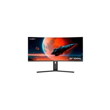 Imagem de Monitor Gamer Curvo Husky Boreal 34", WQHD, Ultrawide, 200Hz, 1ms, Adaptive Sync, DisplayPort e HDMI, HDR - HMG00234PT