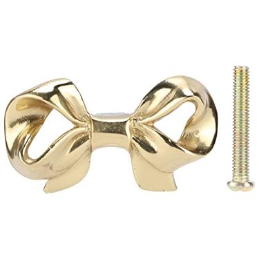 Imagem de Puxador de móveis com laço, puxador elegante de latão para portas de guarda-roupa, gavetas, luz nórdica, feito à mão, design de furo único