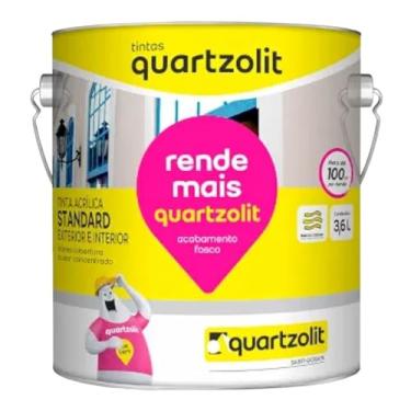 Imagem de Kit De Tinta Quartzolit Rende Mais Palha 3,6L Com Espátula Aço 2151-5 Para Revestimento E Pintura De Ambientes