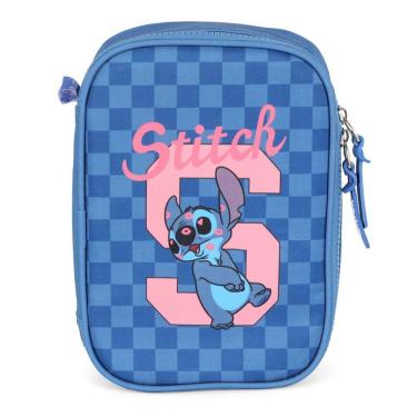 Imagem de Estojo Escolar Box 100 Pens Lilo Stitch Disney Luxcel Azul
