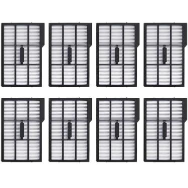 Imagem de 8 peças de filtros HEPA de substituição para Eufy E25 Omni / E28 Omni Robot Vacuum, filtro vertical, filtro de recipiente e filtros de vácuo, kit de acessórios de filtros