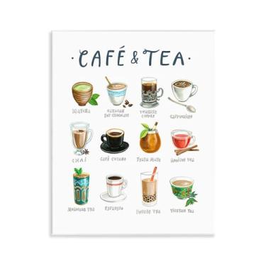 Imagem de Stupell Industries Arte de placa de parede tipo café e chá, design por Angela Steahling, 14 x 11