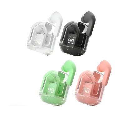 Imagem de Fone de Ouvido Bluetooth com Visor LCD e Case Futurista – Alta Qualidade e Praticidade LCD TWS | Cor:Rosa