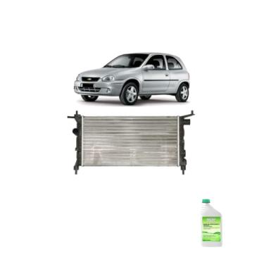 Imagem de Kit Radiador GM Corsa 94/02 8V Sem Ar + Aditivo Radiador Verde MWM MPARTS