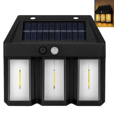 Imagem de Luminaria Solar Led Filamento Arandela Sensor De Presença Movimento Ambiente Externo Jardem Quintal Garagem Iluminaçao