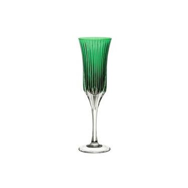 Imagem de Taça de champagne em cristal Strauss Overlay 225.107.150 190ml verde escuro