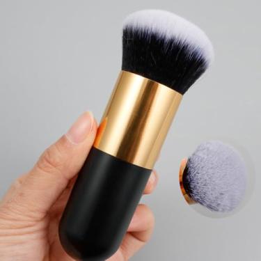 Imagem de Pincel de base de cerdas densas para blush solto em pó multiuso para maquiagem pincel de pó facial pincel de maquiagem profissional
